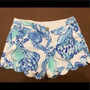 Lily Pulitzer Scalloped bottom shorts! Worn twice!